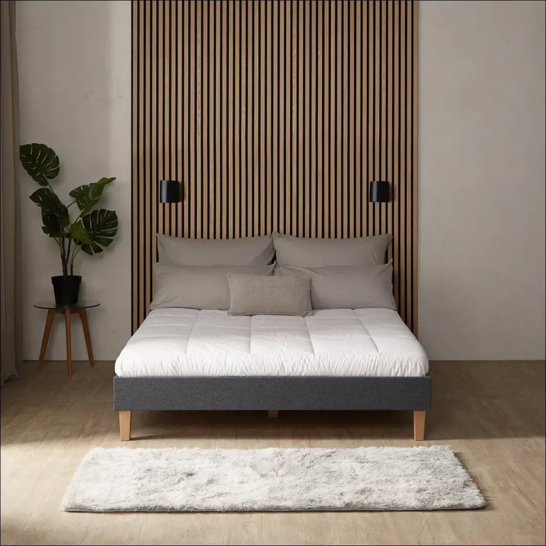 Miegamojo lova (140x200cm) GI623 - €113 Save 50% 100-200, __label:Pristatymas 1-2 d.d., color-pilka, lovos-miegamojo,