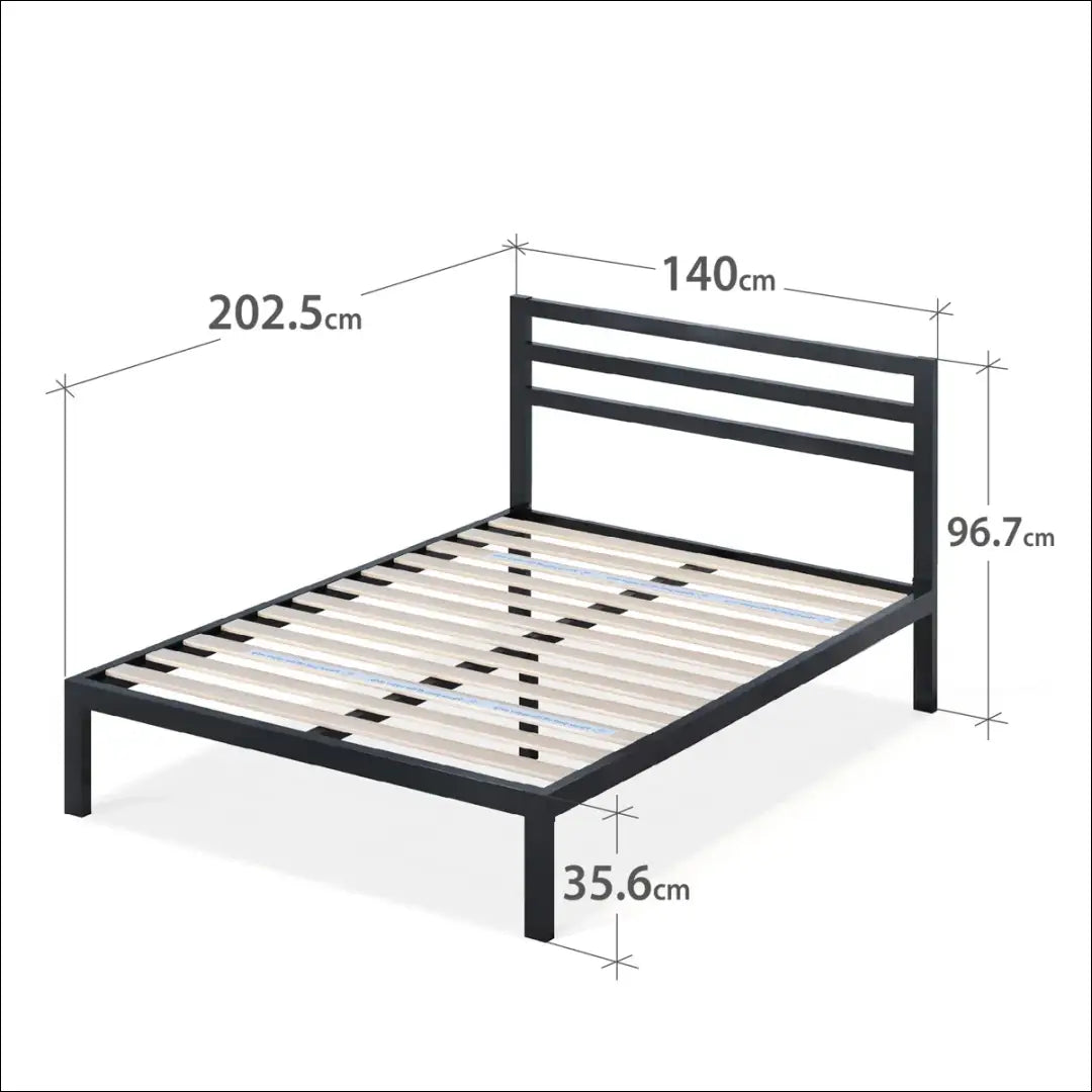 Miegamojo lova (140x200cm) GI625 - €95 Save 50% 50-100, __label:Pristatymas 1-2 d.d., color-juoda, lovos-miegamojo,