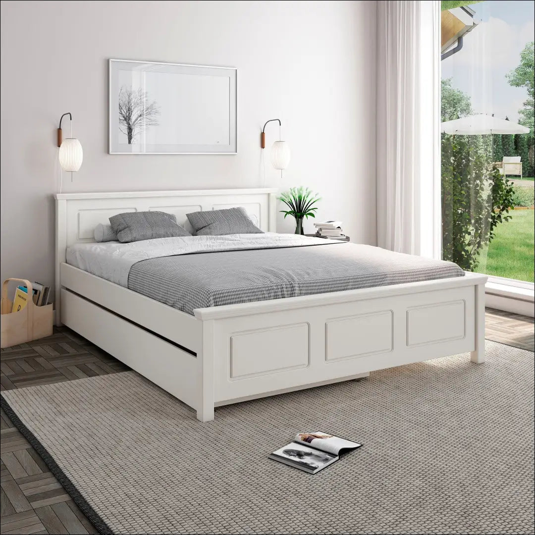 Miegamojo lova (140x200cm) GI692 - €220 Save 50% __label:Pristatymas 1-2 d.d., color-balta, lovos-miegamojo,