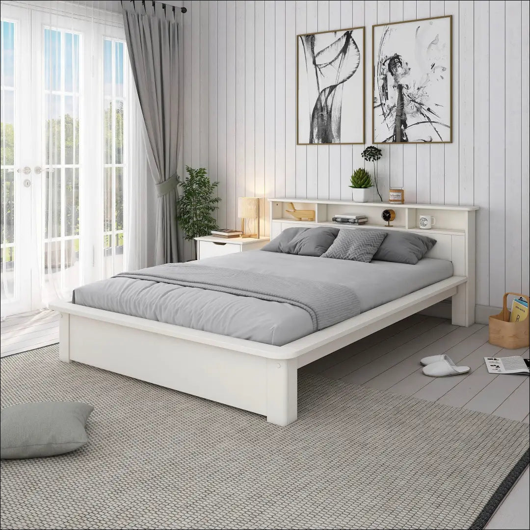 Miegamojo lova (140x200cm) GI693 - €145 Save 50% 100-200, __label:Pristatymas 1-2 d.d., color-balta, lovos-miegamojo,