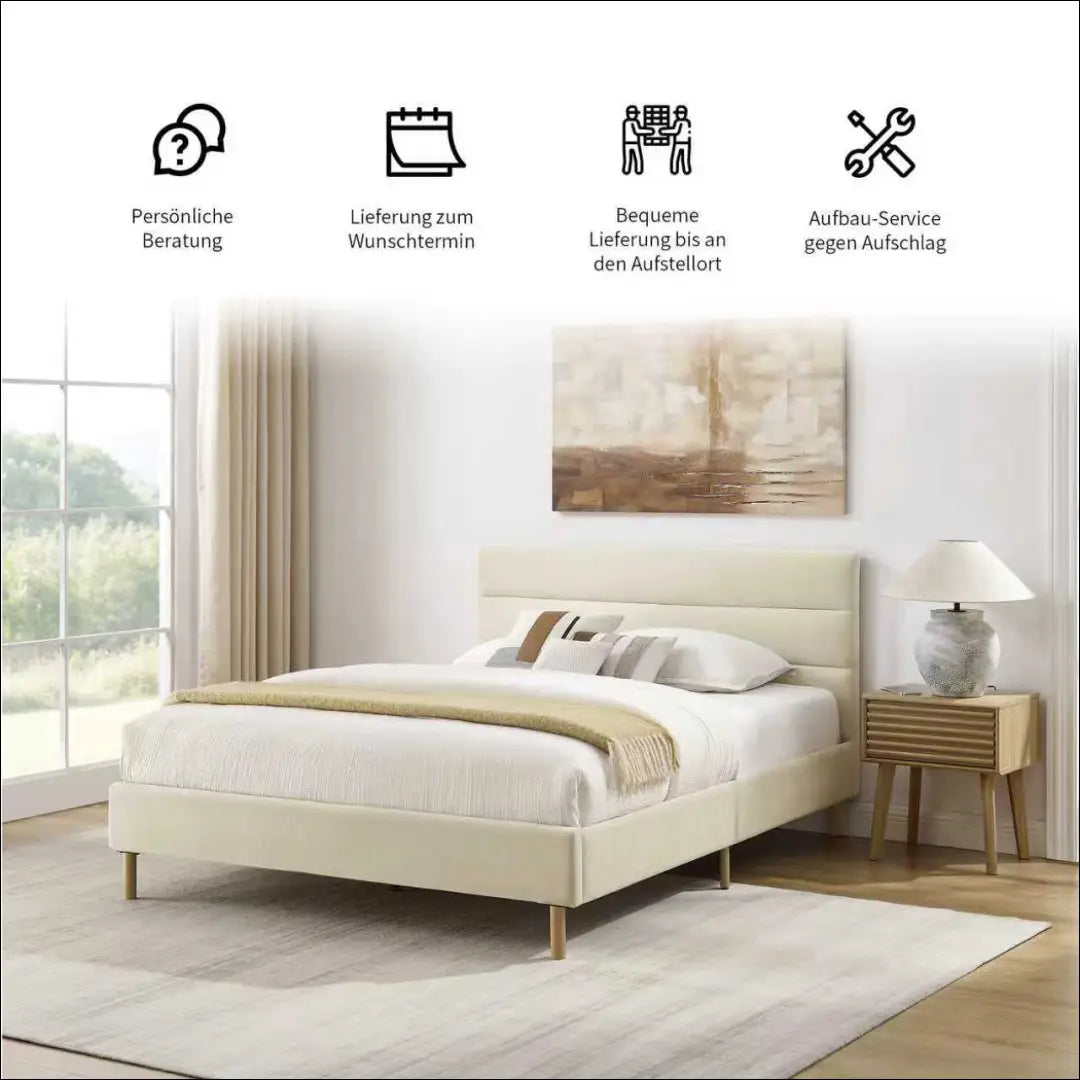 Miegamojo lova (140x200cm) GI714 - €190 Save 50% 100-200, __label:Pristatymas 1-2 d.d., color-smelio, lovos-miegamojo,