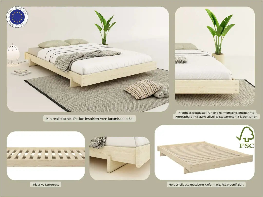 Miegamojo lova (140x200cm) GI866 - €120 Save 50% 100-200, __label:Pristatymas 1-2 d.d., color-ruda, lovos-miegamojo,