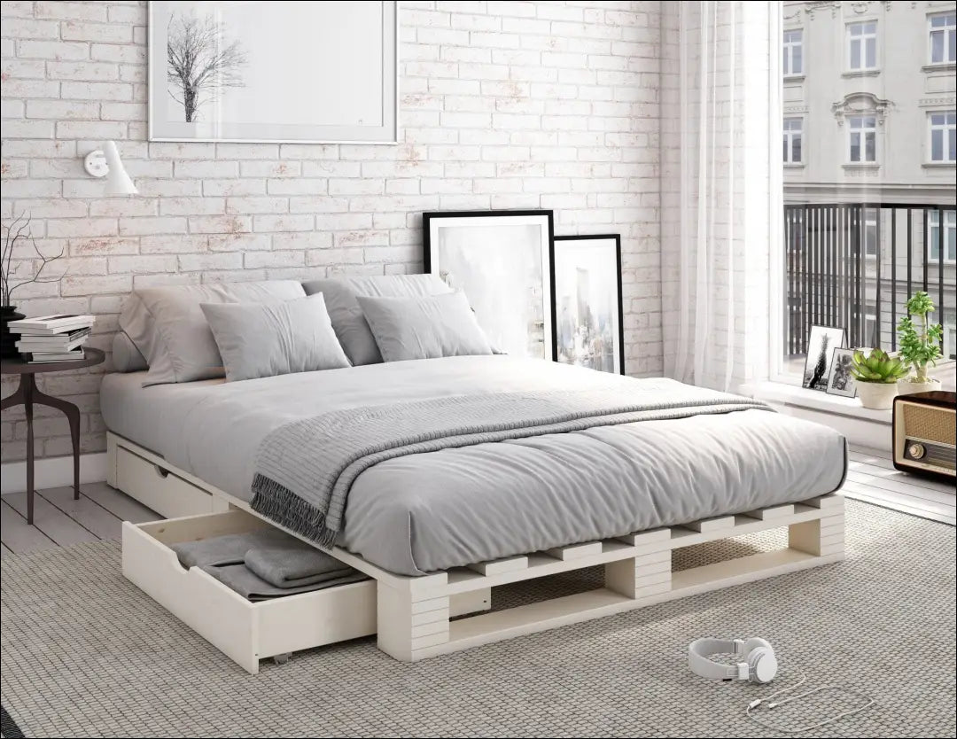 Miegamojo lova (140x200cm) GI880 - €180 Save 50% 100-200, __label:Pristatymas 1-2 d.d., color-balta, lovos-miegamojo,