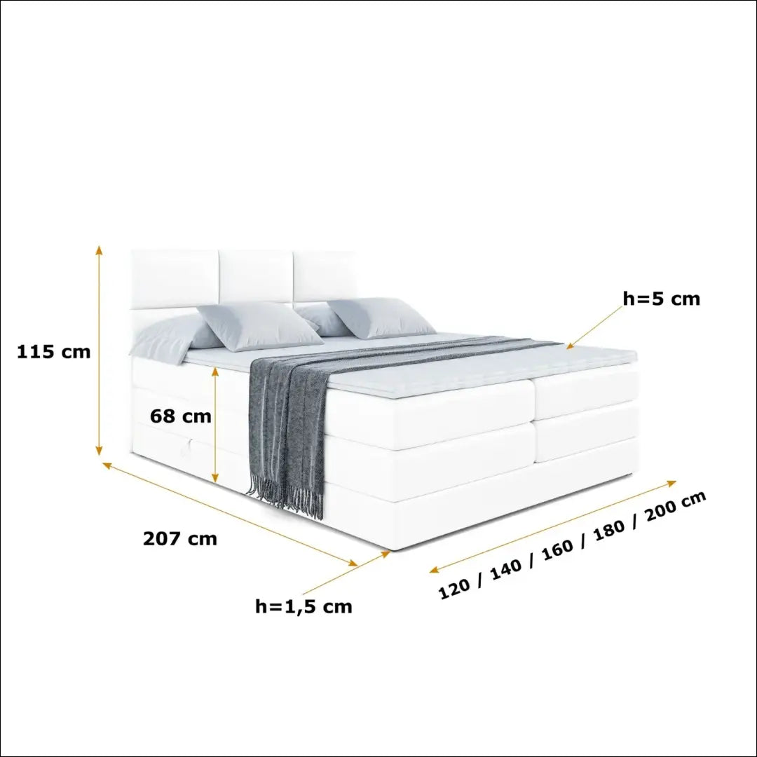 Miegamojo lova (140x200cm) GI902 - €678 Save 40% __label:Pristatymas 1-2 d.d., color-balta, lovos-miegamojo,