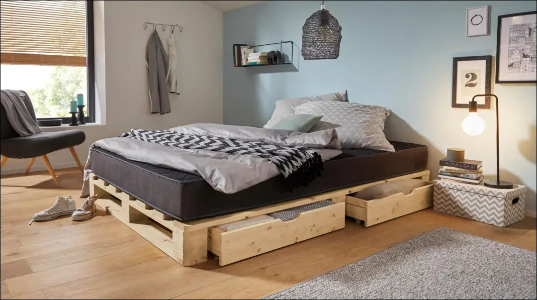 Miegamojo lova (140x200cm) GI967 - €140 Save 50% 100-200, __label:Pristatymas 1-2 d.d., color-ruda, lovos-miegamojo,