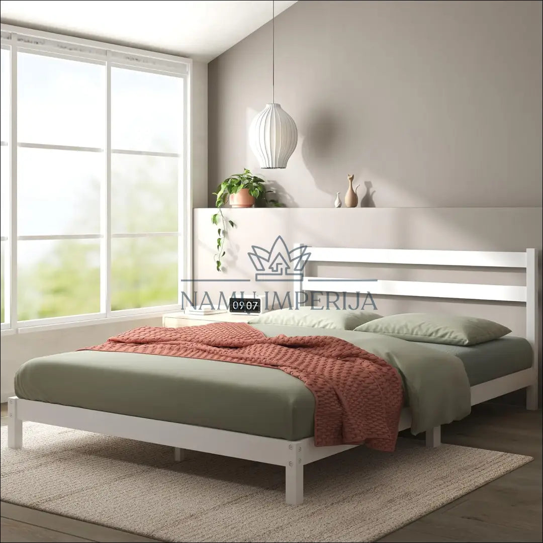 Miegamojo lova (150x190cm) GI525 - €83 Save 55% 50-100, __label:Pristatymas 1-2 d.d., color-balta, lovos-miegamojo,