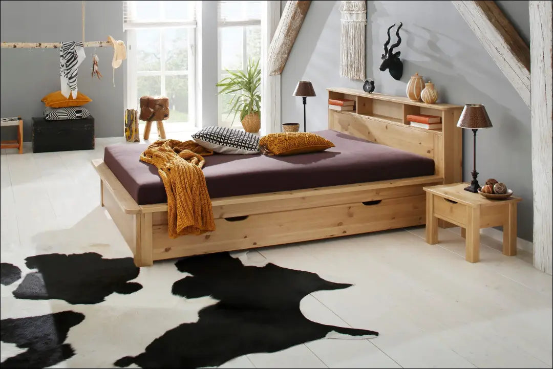 Miegamojo lova (160x200cm) GI884 - €270 Save 50% __label:Pristatymas 1-2 d.d., color-ruda, lovos-miegamojo,