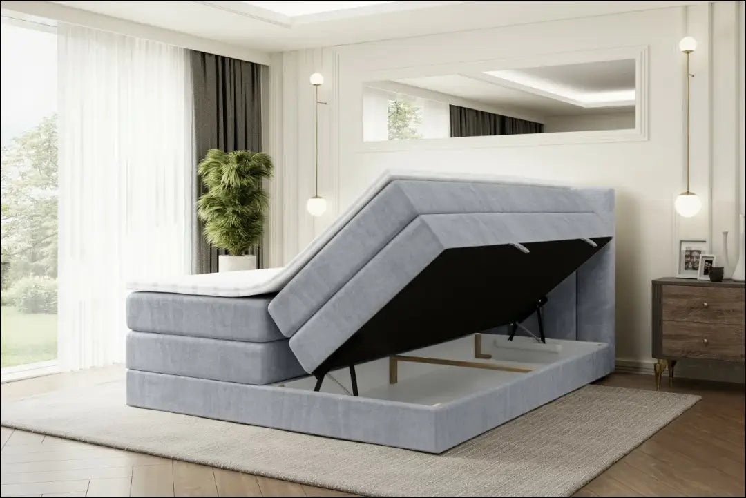 Miegamojo lova (160x200cm) GI904 - €938 Save 30% __label:Pristatymas 1-2 d.d., color-pilka, lovos-miegamojo,