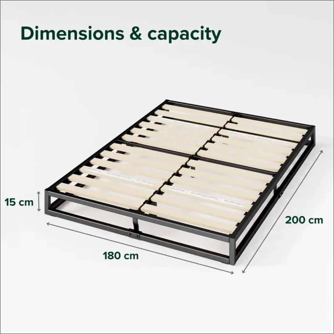 Miegamojo lova (180x200cm) GI521 - €80 Save 55% 50-100, __label:Pristatymas 1-2 d.d., color-juoda, lovos-miegamojo,