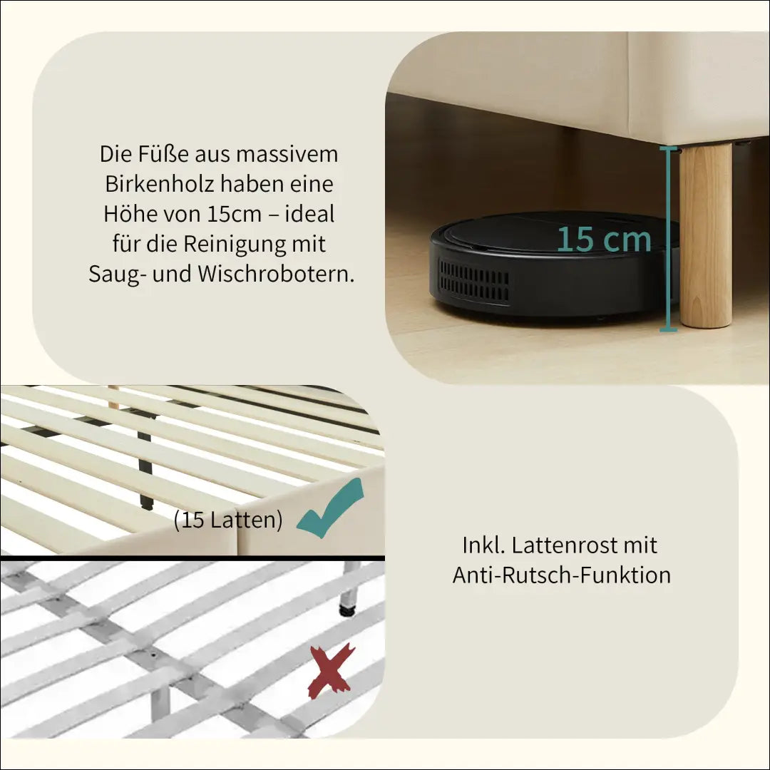 Miegamojo lova (180x200cm) GI656 - €320 Save 50% __label:Pristatymas 1-2 d.d., color-kremas, lovos-miegamojo,