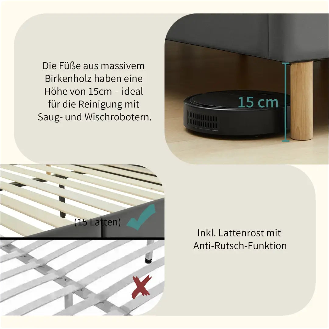 Miegamojo lova (180x200cm) GI657 - €320 Save 50% __label:Pristatymas 1-2 d.d., color-pilka, lovos-miegamojo,