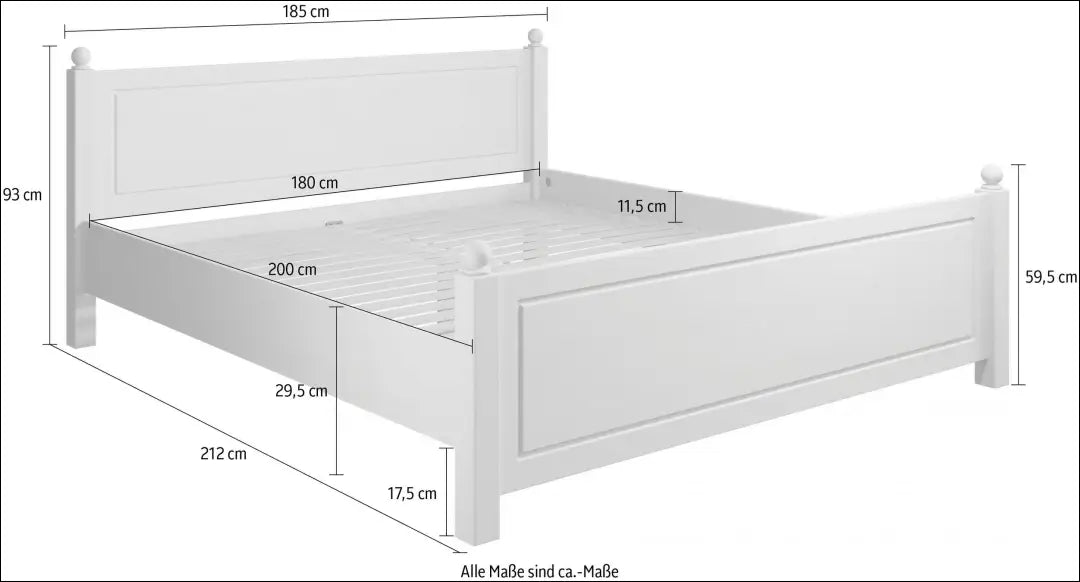 Miegamojo lova (180x200cm) GI716 - €260 Save 50% __label:Pristatymas 1-2 d.d., color-balta, lovos-miegamojo,