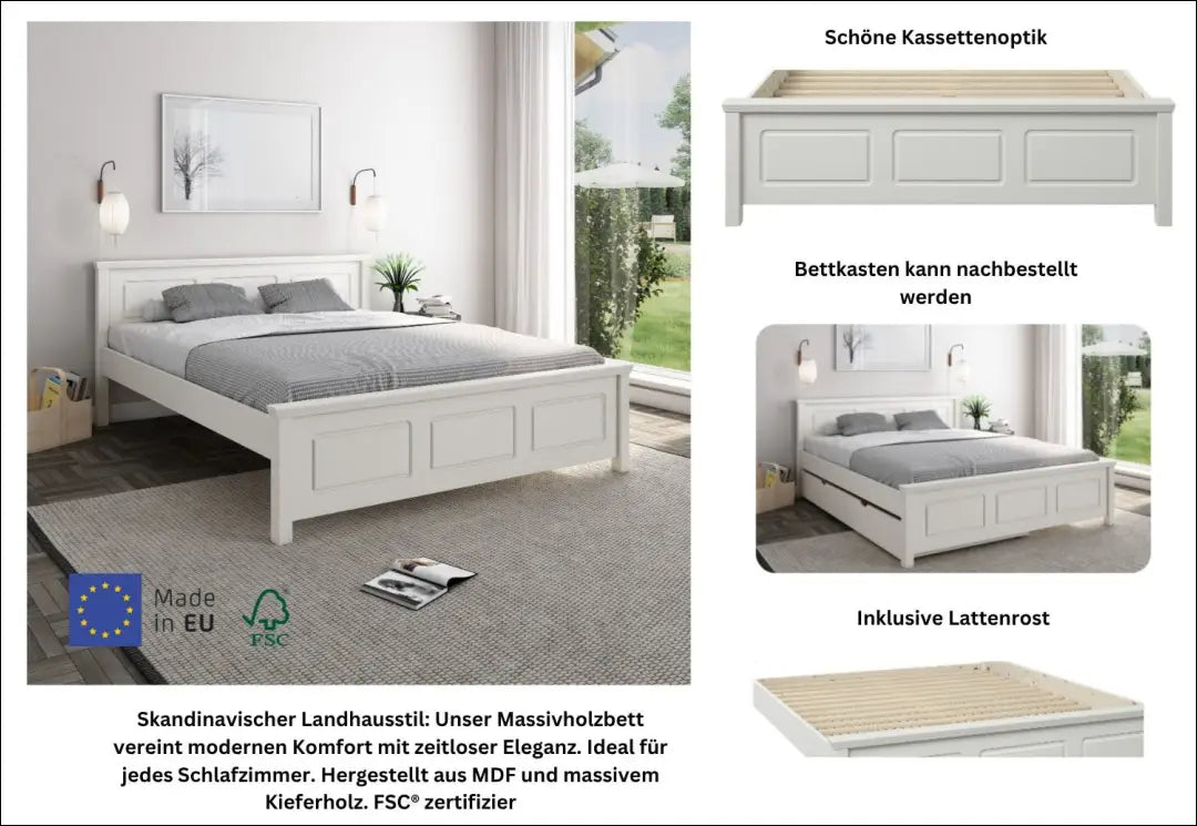 Miegamojo lova (180x200cm) GI731 - €240 Save 50% __label:Pristatymas 1-2 d.d., color-balta, lovos-miegamojo,