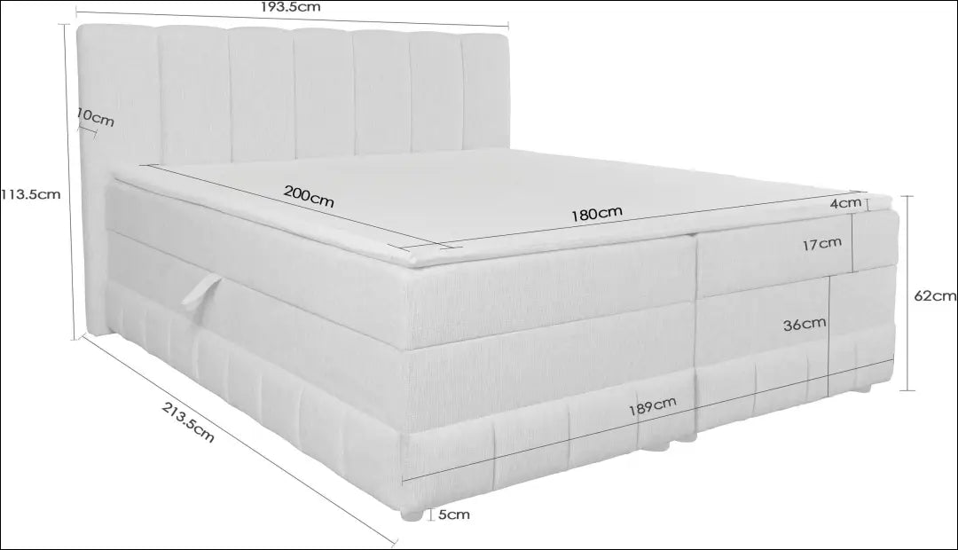 Miegamojo lova (180x200cm) GI805 - €650 Save 50% __label:Pristatymas 1-2 d.d., color-pilka, lovos-miegamojo,