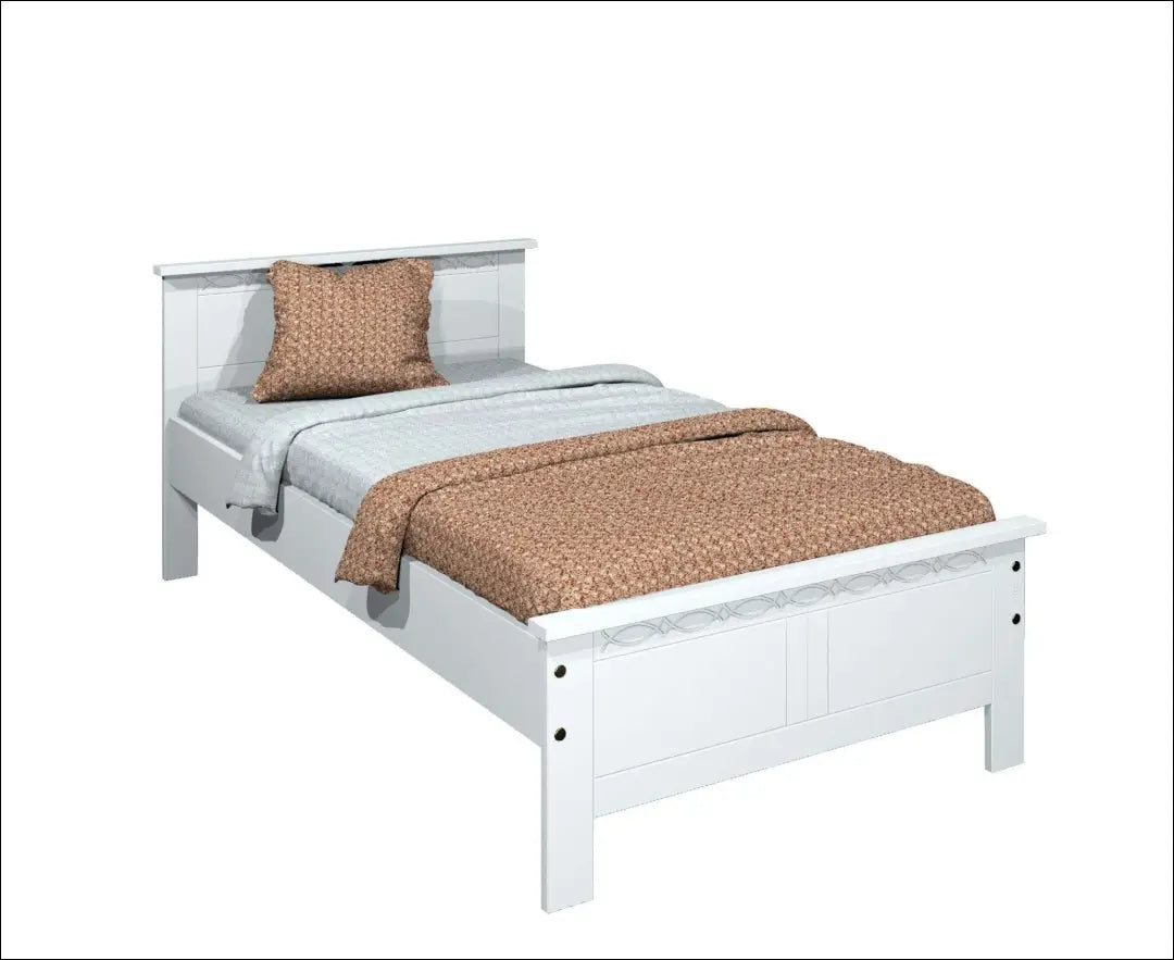 Miegamojo lova (90x200cm) GI672 - €110 Save 50% 100-200, __label:Pristatymas 1-2 d.d., color-balta, lovos-miegamojo,