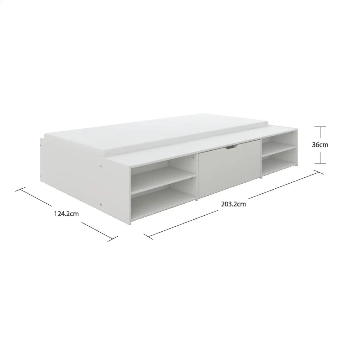 Miegamojo lova (90x200cm) GI729 - €145 Save 50% 100-200, __label:Pristatymas 1-2 d.d., color-balta, lovos-miegamojo,