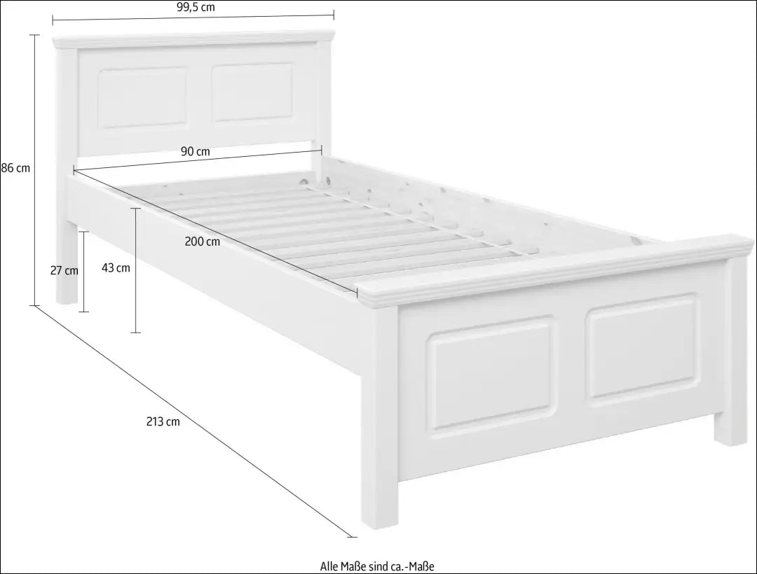 Miegamojo lova (90x200cm) GI730 - €135 Save 50% 100-200, __label:Pristatymas 1-2 d.d., color-balta, lovos-miegamojo,