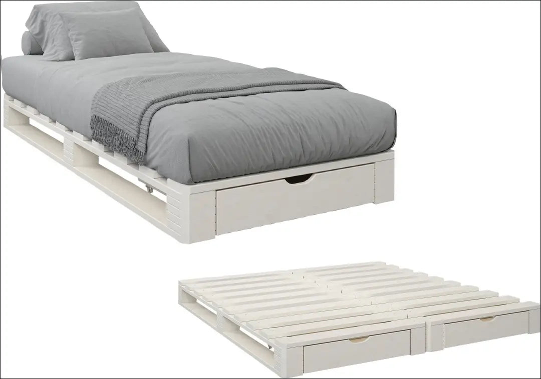 Miegamojo lova (90x200cm) GI878 - €120 Save 50% 100-200, __label:Pristatymas 1-2 d.d., color-balta, lovos-miegamojo,