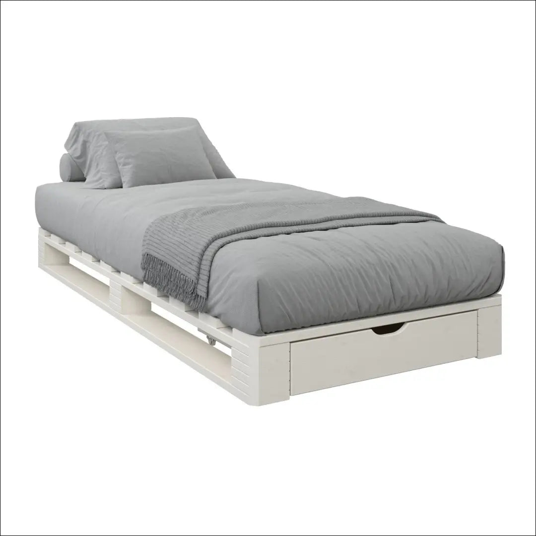 Miegamojo lova (90x200cm) GI878 - €120 Save 50% 100-200, __label:Pristatymas 1-2 d.d., color-balta, lovos-miegamojo,