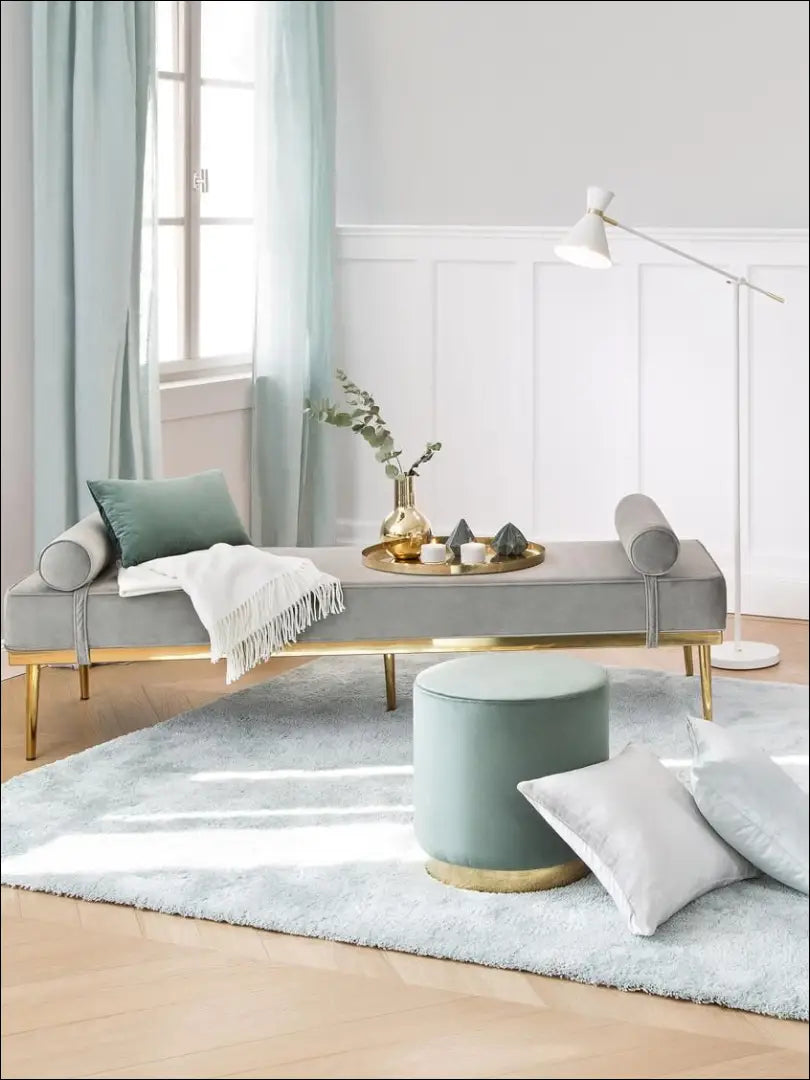 Minkštasuolis MI528 - €273 Save 65% __label:Pristatymas 1-2 d.d., color-auksine, color-pilka, material-aksomas,