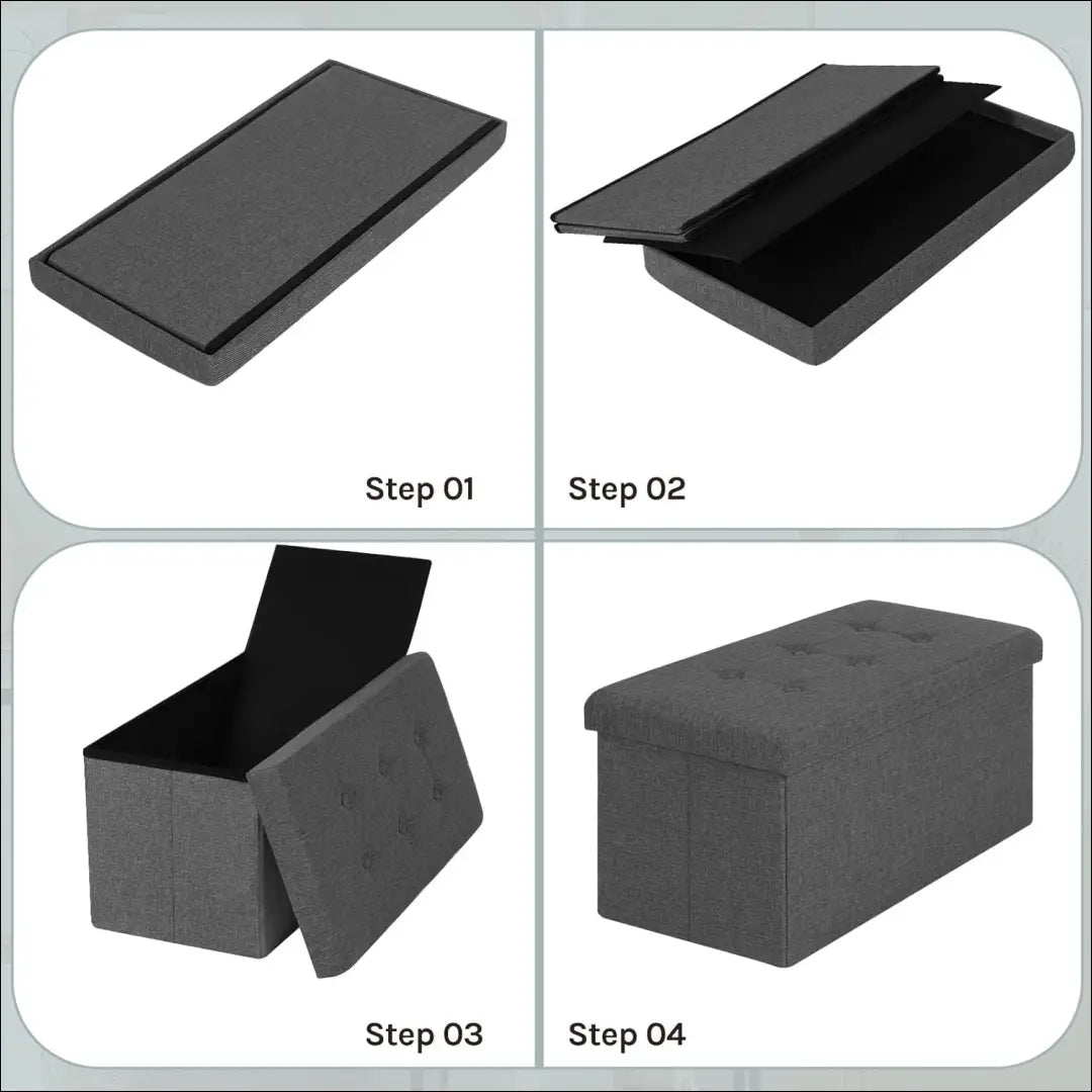 Minkštasuolis su daiktadėže MI836 - €25 Save 50% 25-50, __label:Pristatymas 1-2 d.d., color-pilka, material-gobelenas,