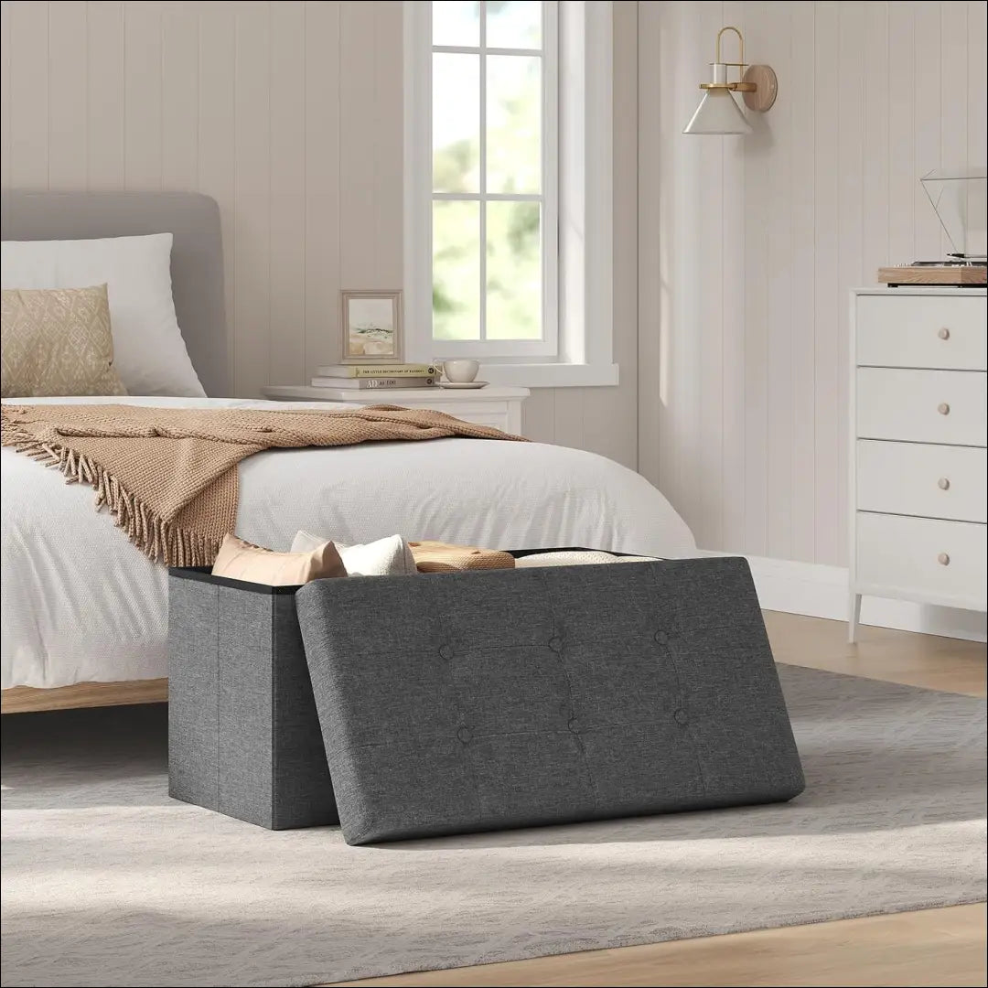 Minkštasuolis su daiktadėže MI836 - €25 Save 50% 25-50, __label:Pristatymas 1-2 d.d., color-pilka, material-gobelenas,