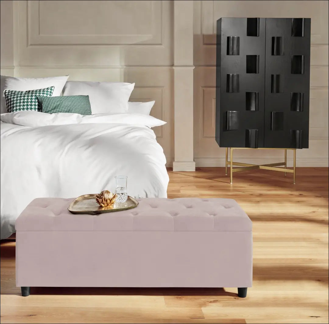 Minkštasuolis su daiktadėže MI859 - €85 Save 50% 50-100, __label:Pristatymas 1-2 d.d., color-smelio, material-aksomas,