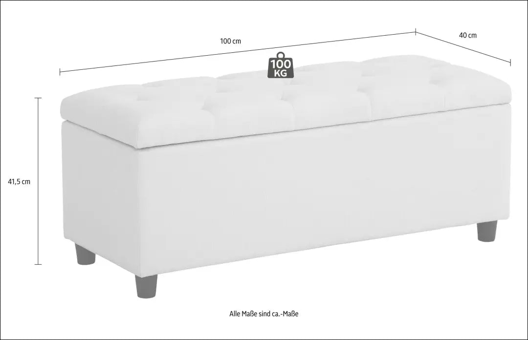 Minkštasuolis su daiktadėže MI867 - €70 Save 50% 50-100, __label:Pristatymas 1-2 d.d., color-kremas,