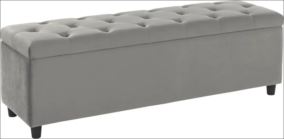 Minkštasuolis su daiktadėže MI990 - €95 Save 50% 50-100, __label:Pristatymas 1-2 d.d., color-pilka, material-aksomas,