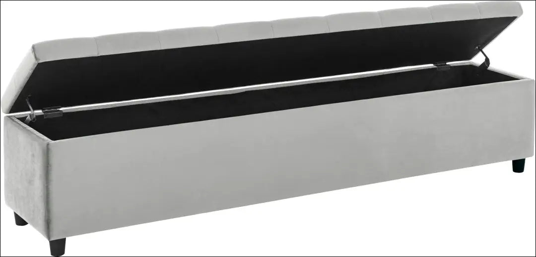 Minkštasuolis su daiktadėže MI991 - €145 Save 50% 100-200, __label:Pristatymas 1-2 d.d., color-pilka, material-aksomas,