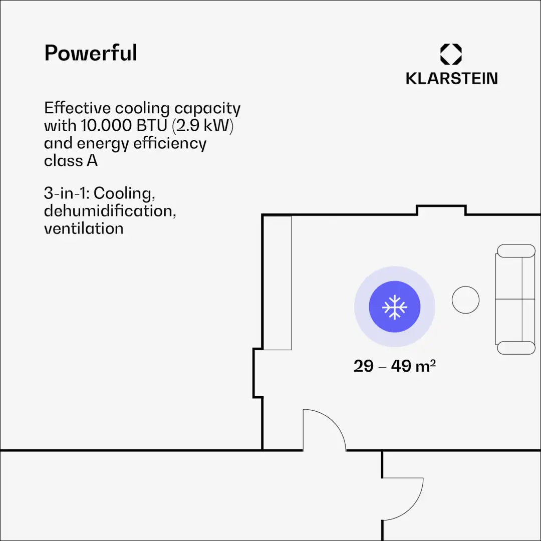 Mobilus oro kondicionierius “Klarstein” KI1183 - €243 Save 55% __label:Pristatymas 1-2 d.d., color-balta, elektronika,