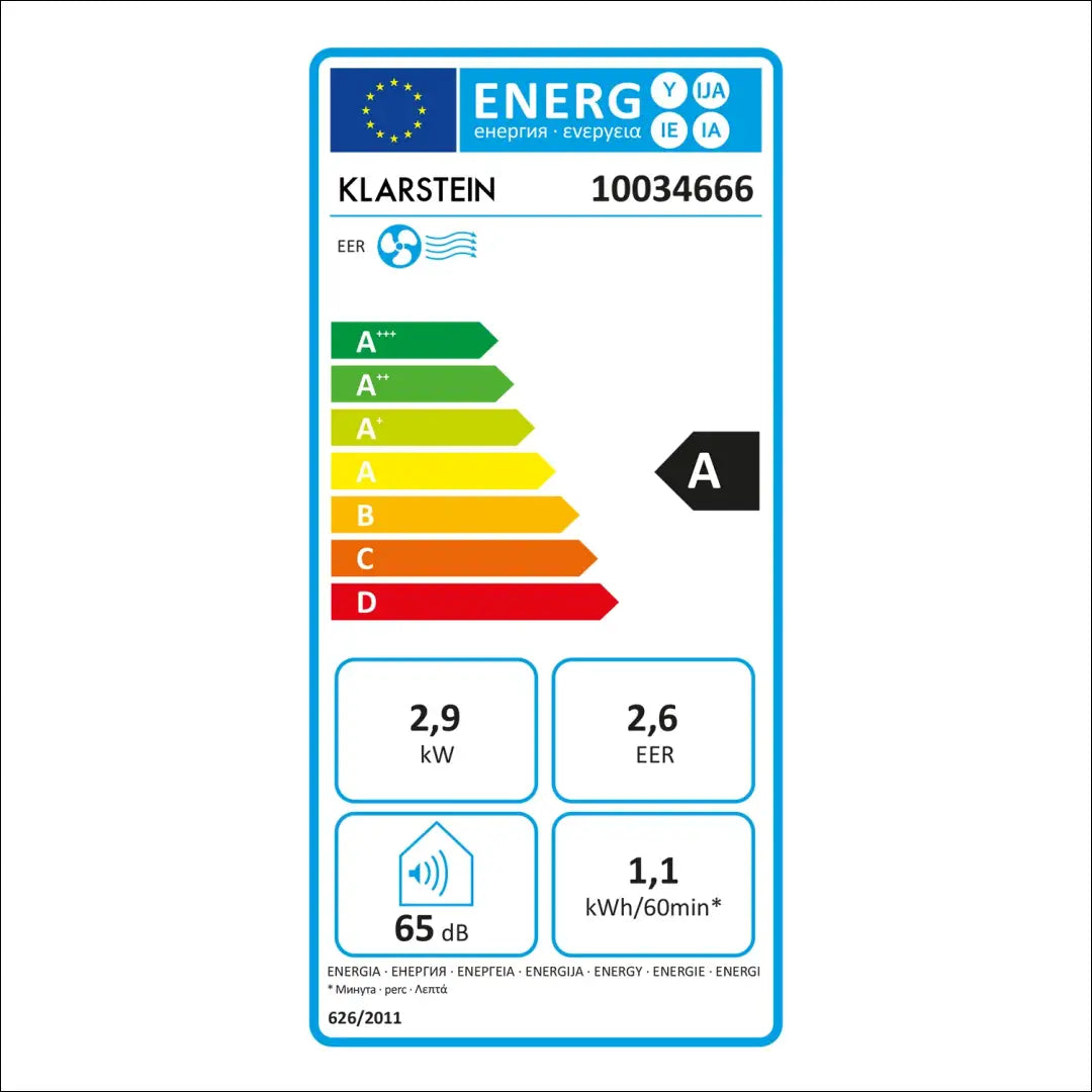 Mobilus oro kondicionierius “Klarstein” KI1183 - €243 Save 55% __label:Pristatymas 1-2 d.d., color-balta, elektronika,
