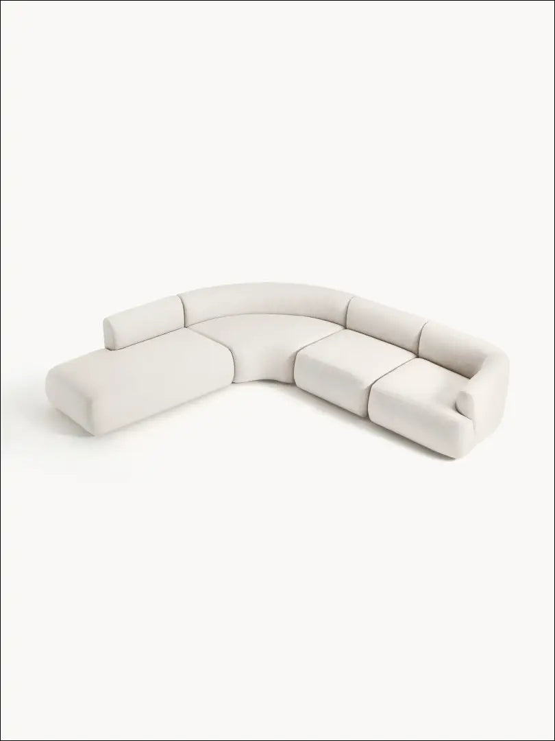 Modulinė kampinė sofa MI766 - €1,350 Save 55% __label:Pristatymas 1-2 d.d., color-kremas, kampai, material-gobelenas,