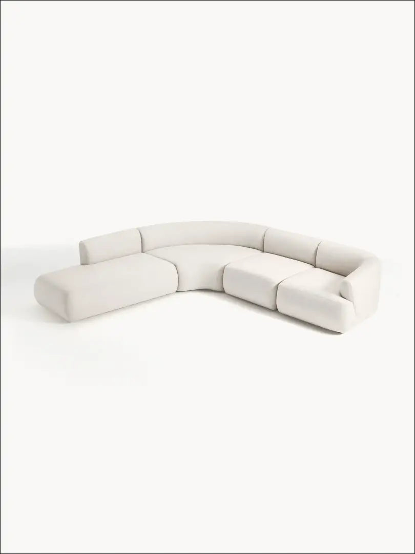 Modulinė kampinė sofa MI766 - €1,350 Save 55% __label:Pristatymas 1-2 d.d., color-kremas, kampai, material-gobelenas,