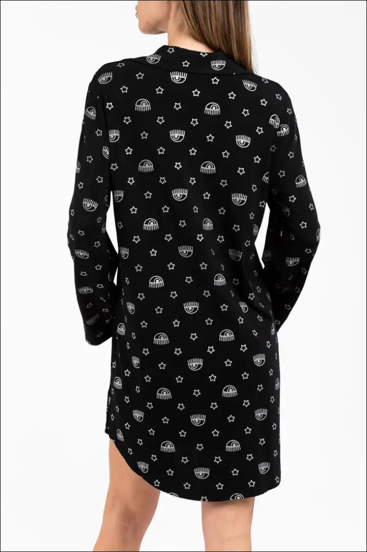 Naktiniai marškiniai “Chiara Ferragni” DI7603 - 50-100, __label:Pristatymas 1-2 d.d., color-juoda, color-sidabrine,