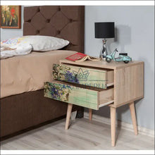 Įkelti vaizdą į galerijos rodinį, Naktinis staliukas GI332 - €63 Save 55% 50-100, color-marga, color-margas, color-ruda, material-mediena Marga | Namų
