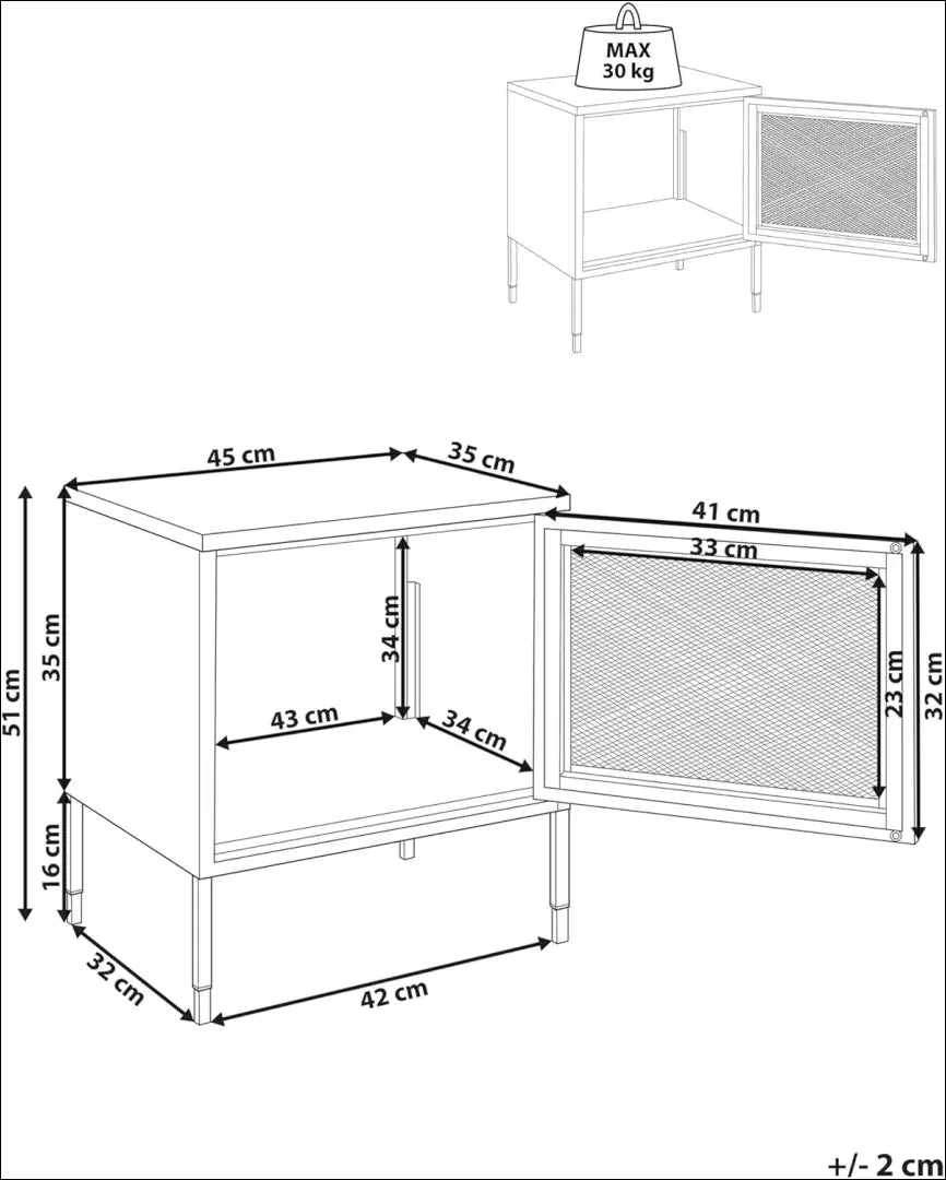 Naktinis staliukas GI486 - €53 Save 55% 50-100, __label:Pristatymas 1-2 d.d., color-raudona, material-metalas,