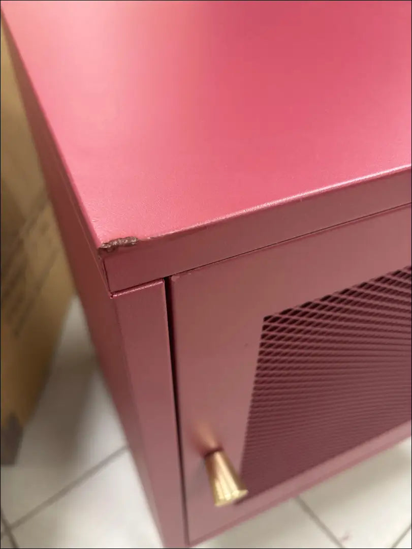 Naktinis staliukas GI488 - €47 Save 60% 25-50, __label:Pristatymas 1-2 d.d., color-raudona, material-metalas, pazeistas