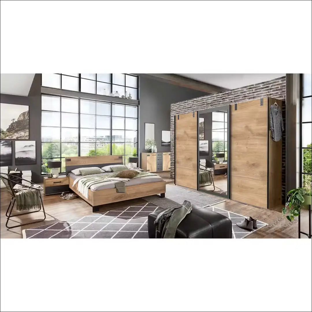 Naktinis staliukas GI565 - €52 Save 55% 50-100, __label:Pristatymas 1-2 d.d., color-pilka, color-ruda, material-mediena