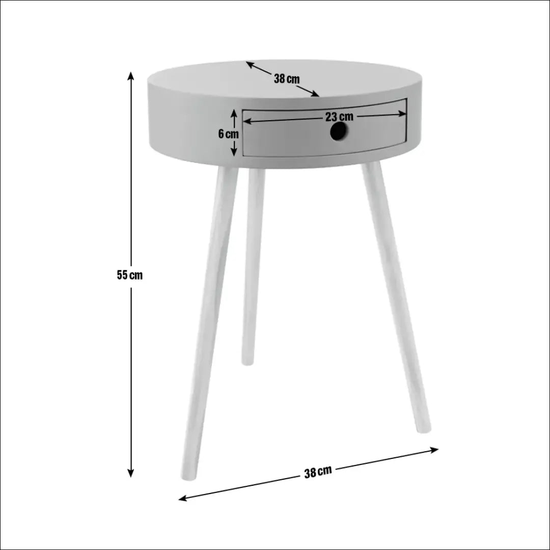 Naktinis staliukas GI598 - €52 Save 50% 50-100, __label:Pristatymas 1-2 d.d., color-balta, color-ruda, material-mdf €50