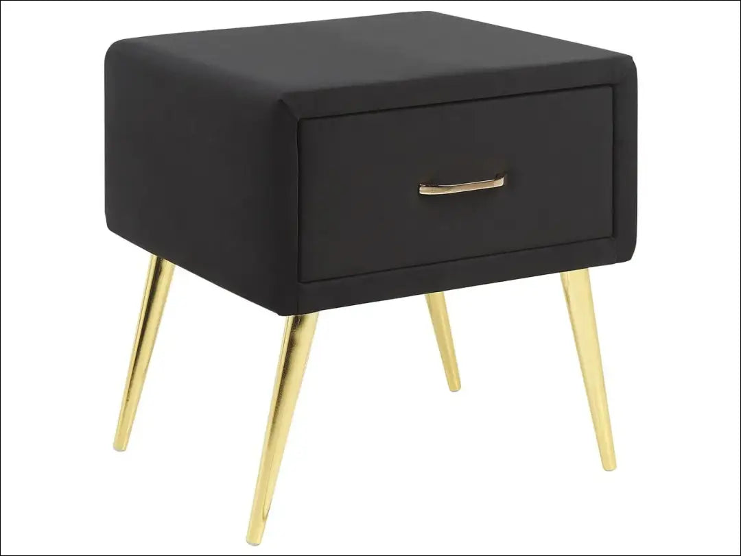 Naktinis staliukas GI601 - €53 Save 50% 50-100, __label:Pristatymas 1-2 d.d., color-juoda, material-aksomas, miegamojo