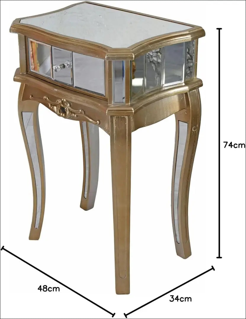 Naktinis staliukas GI606 - €129 Save 50% 100-200, __label:Pristatymas 1-2 d.d., color-auksine, color-sidabrine,