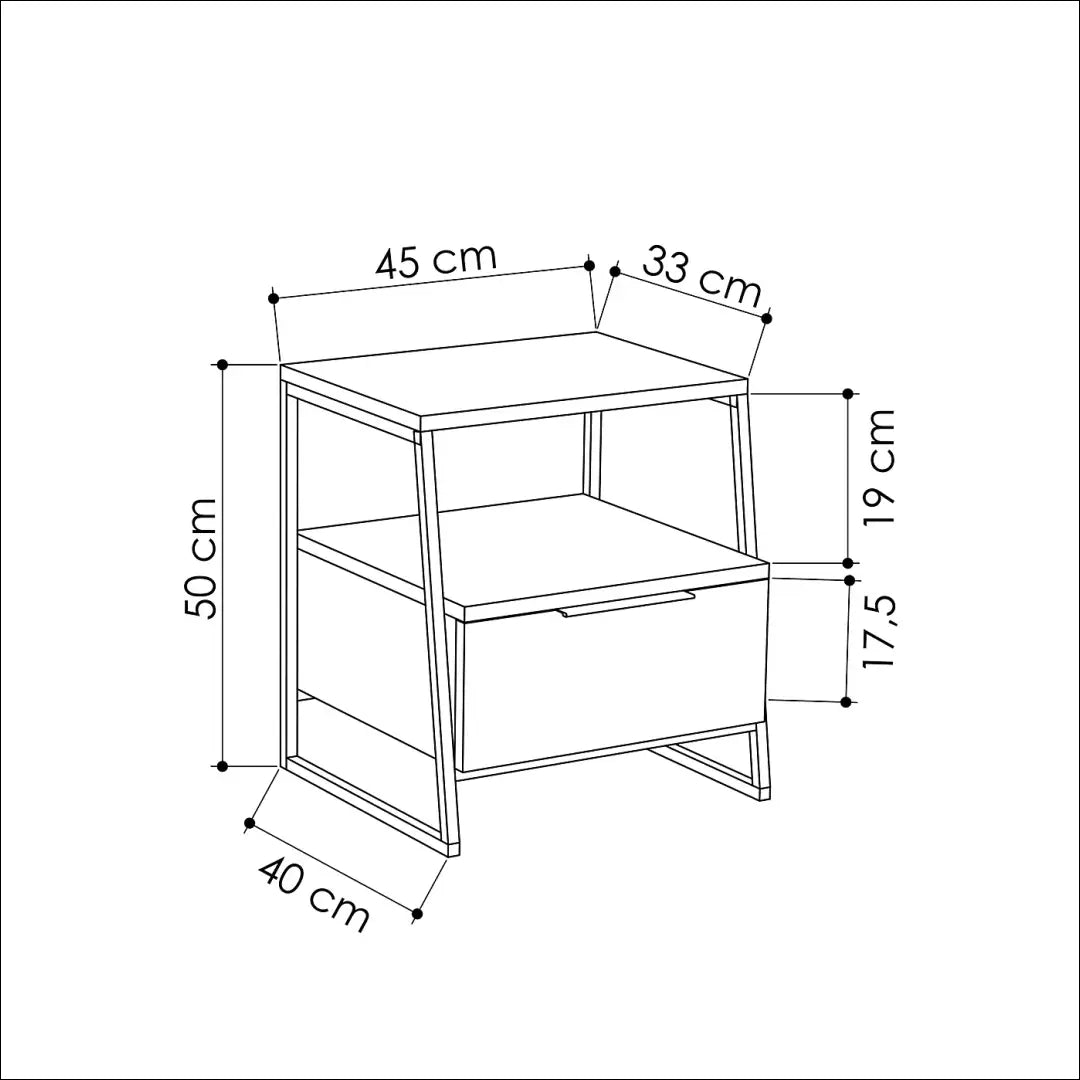Naktinis staliukas GI612 - €78 Save 50% 50-100, __label:Pristatymas 1-2 d.d., color-balta, color-juoda, material-mdf