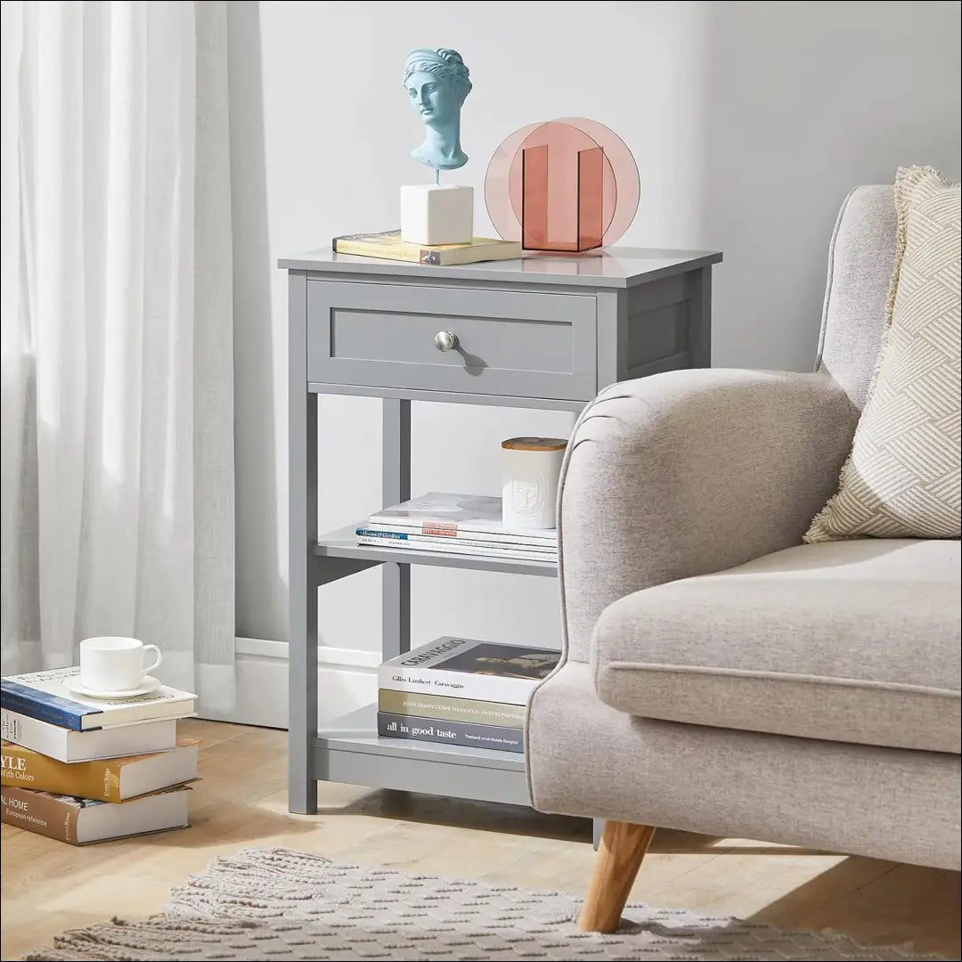 Naktinis staliukas GI632 - €35 Save 50% 25-50, __label:Pristatymas 1-2 d.d., color-pilka, material-mediena, miegamojo