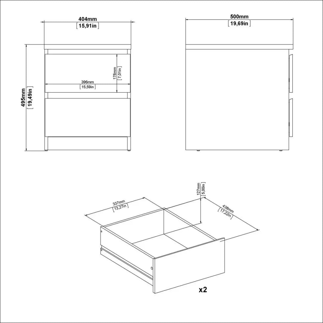 Naktinis staliukas GI651 - €50 Save 50% 50-100, __label:Pristatymas 1-2 d.d., color-juoda, material-mediena, miegamojo