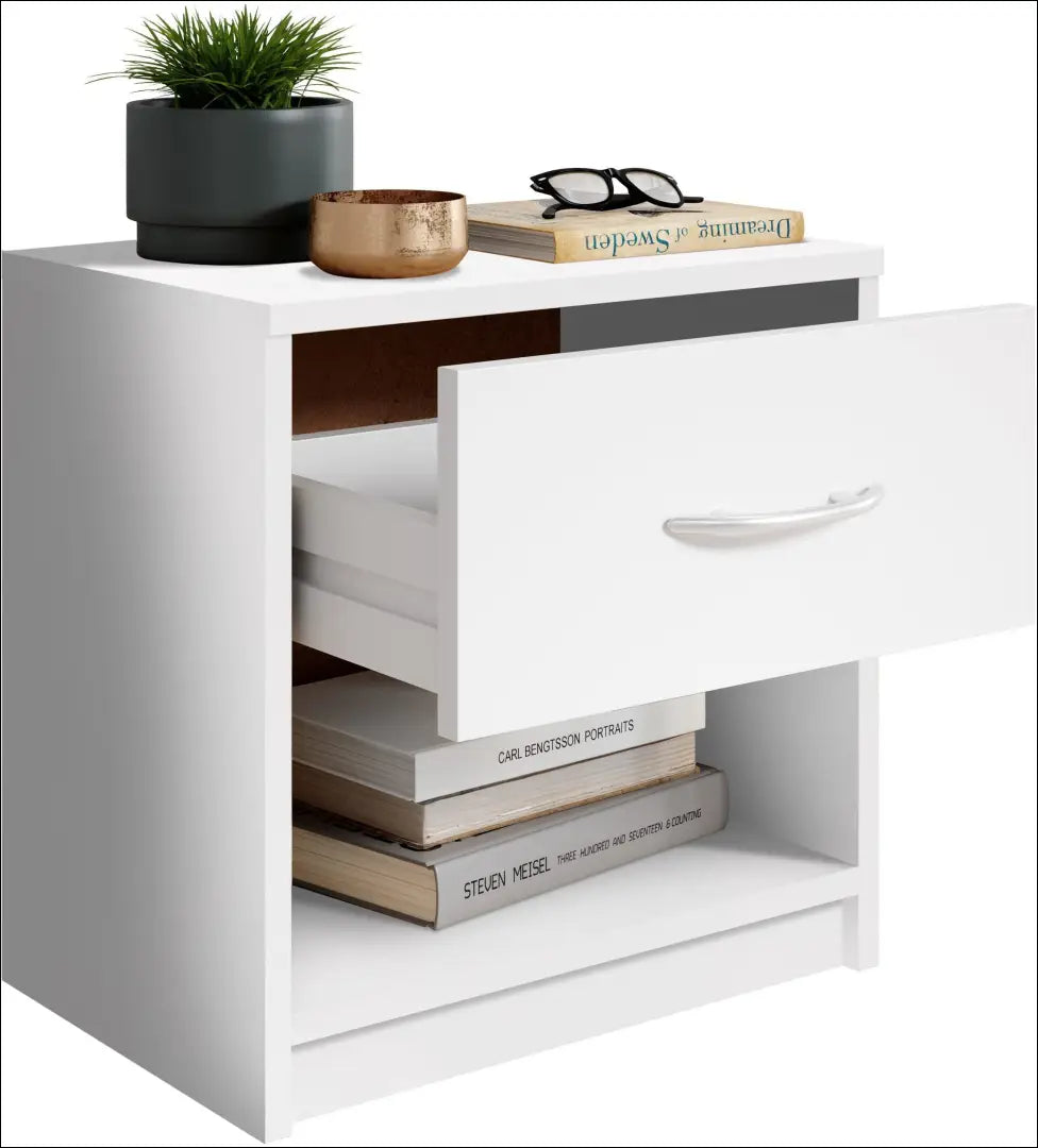 Naktinis staliukas GI668 - €19 Save 50% __label:Pristatymas 1-2 d.d., color-balta, material-mediena, miegamojo,