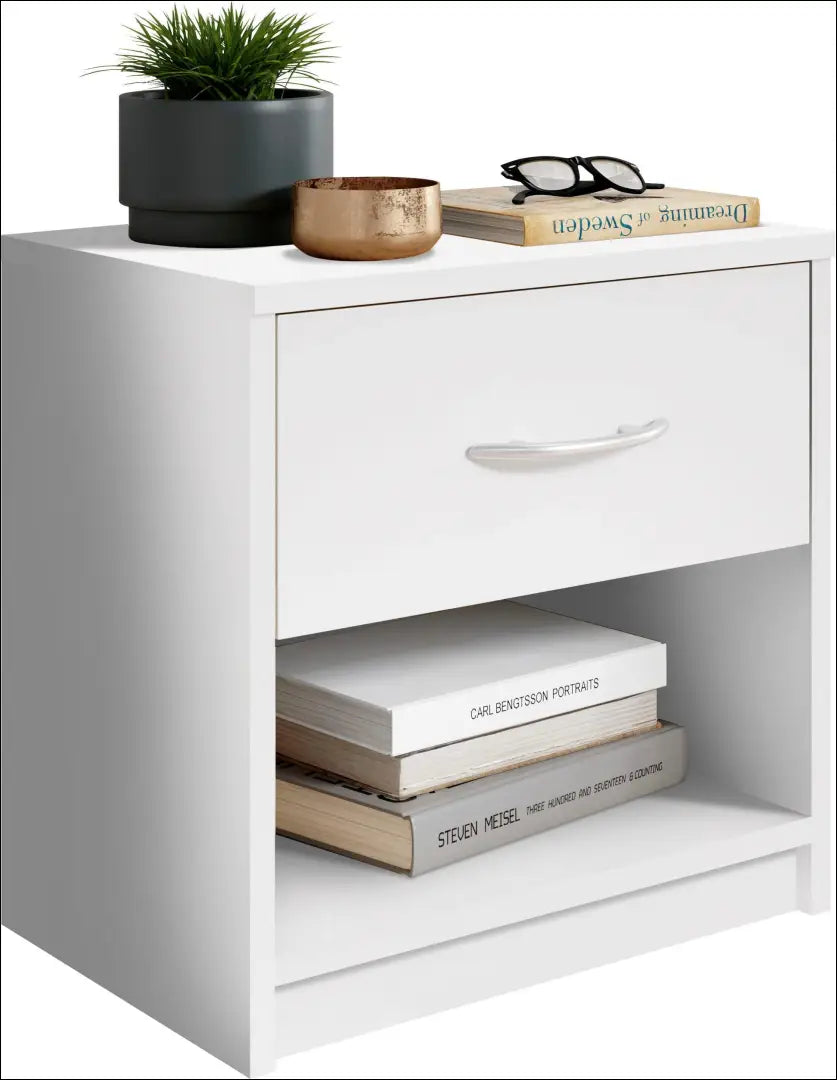 Naktinis staliukas GI668 - €19 Save 50% __label:Pristatymas 1-2 d.d., color-balta, material-mediena, miegamojo,