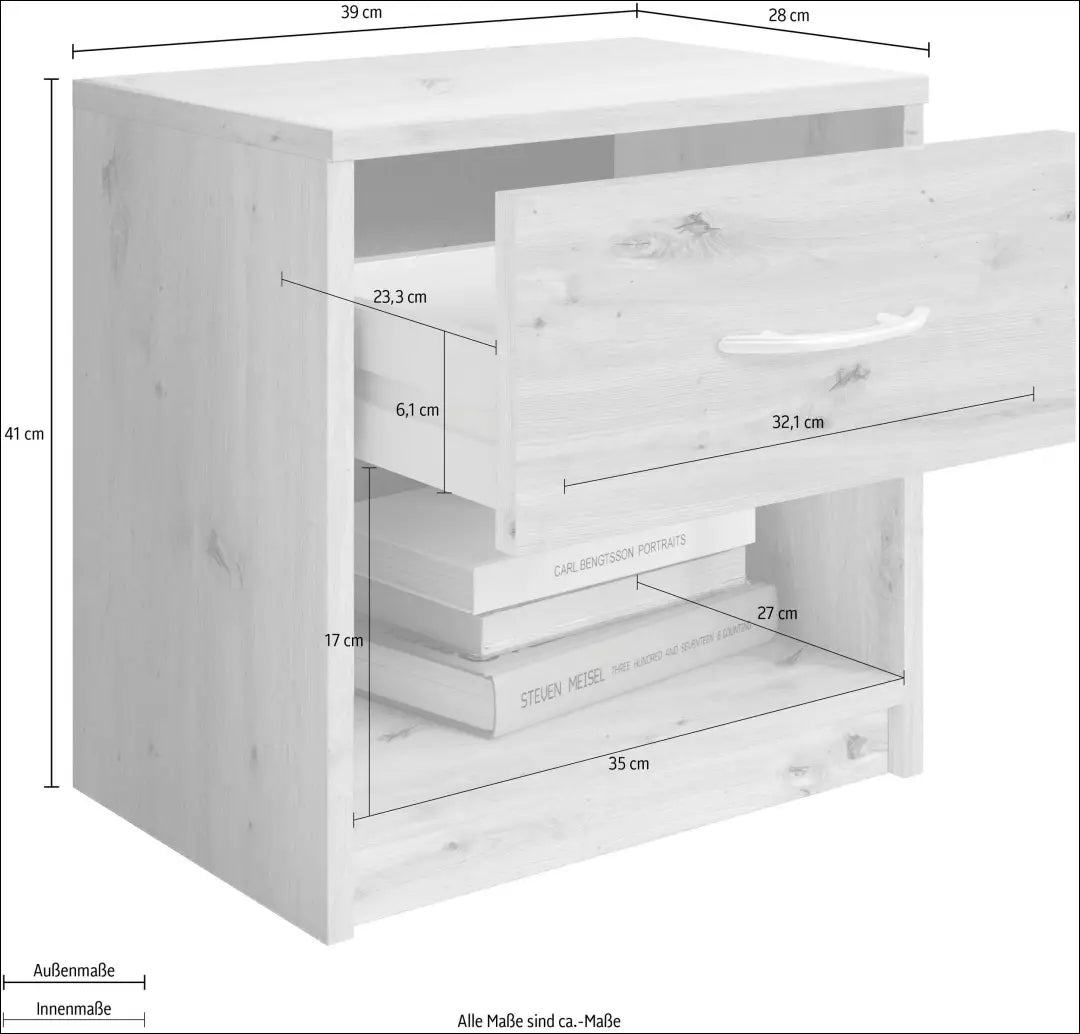 Naktinis staliukas GI684 - €10 Save 75% __label:Pristatymas 1-2 d.d., color-balta, color-ruda, material-mediena,