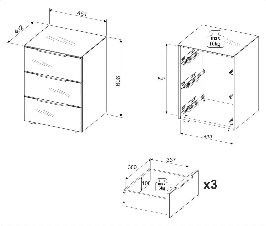 Naktinis staliukas GI688 - €90 Save 50% 50-100, __label:Pristatymas 1-2 d.d., color-balta, material-mediena,