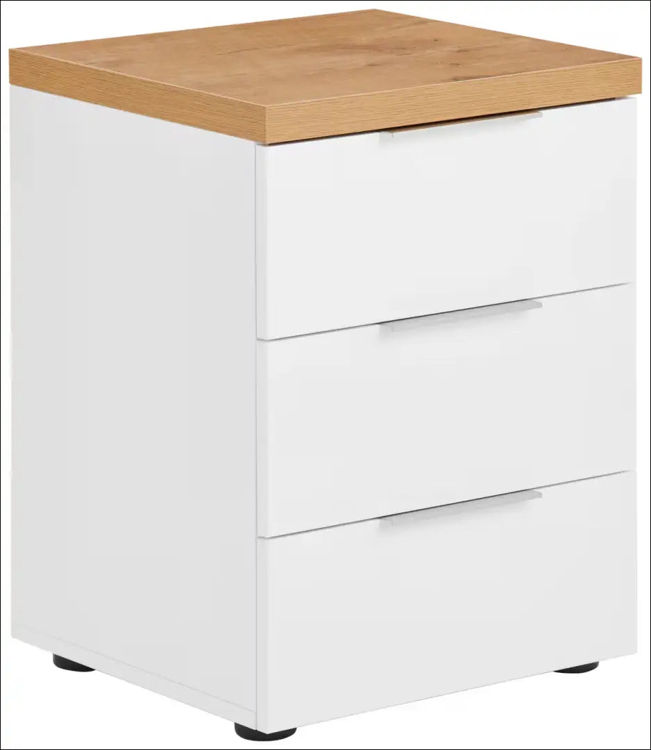 Naktinis staliukas GI779 - €75 Save 50% 50-100, __label:Pristatymas 1-2 d.d., color-balta, color-ruda, material-mediena